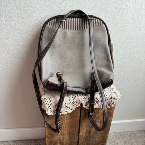 Chala Gray Backpack with Bicycle Design - Picture 3 of 9